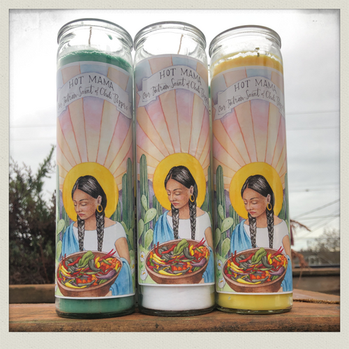The Patron Saint of Chili Peppers Prayer Candle